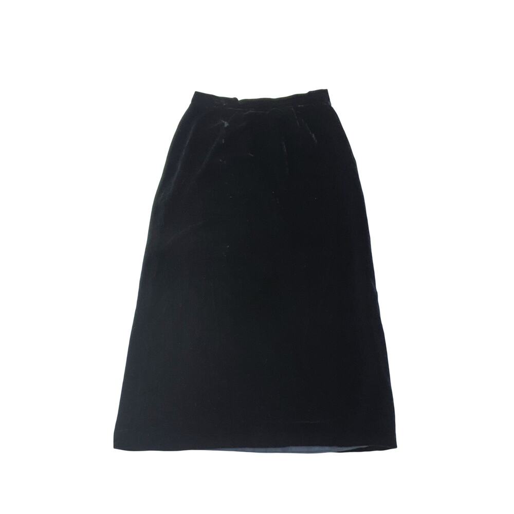 Laura Ashley NWT Long Black Maxi Skirt Womens Medium Silk Blend